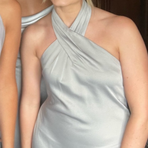 BHLDN Ruby Satin Charmeuse Dress in Slate Grey - Size 0 - Picture 5 of 5